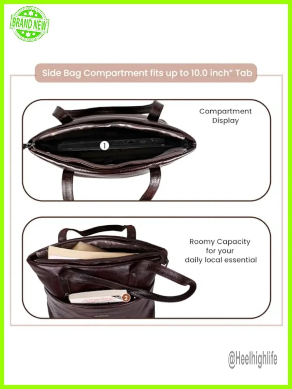 Vintage Top Handle Hobo Bag Full Grain Leather Satchel Shoulder Bag Work Office